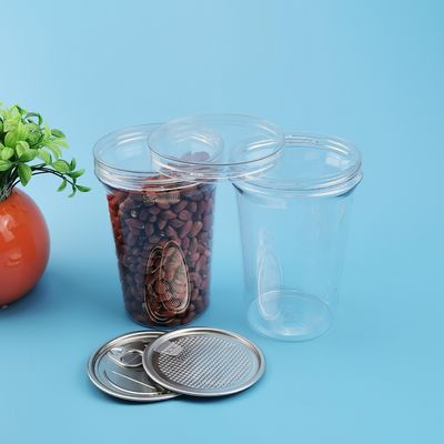 PET Alu Easy Open FDA 800ml Plastic Food Jars