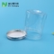 90mm Neck Dia 300ml Clear Plastic Jar Pet Food Container With Metal Lid