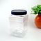 Sticker Label 350ml Small Plastic Square Jar For Snack Storage