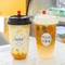 360ml Cold Drink Cup With Lid U Shape Plastic Disposable Cups