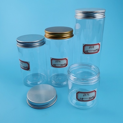 120ml 200ml 250ml 500ml Clear Plastic Pet Jar With Aluminum Lid  Food Grade