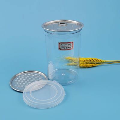 0.6l Transparent 43G Plastic Nuts Easy Open Food Can