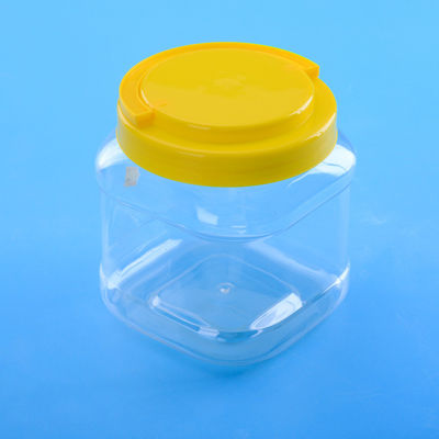BPA Free 1450ml 131mm Square Plastic Screw Cap Jars