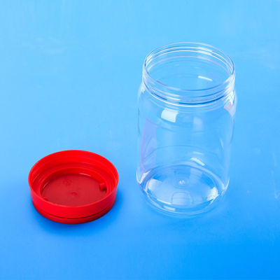 900ML Screwed Capped Plastic Round Plastic Screw Cap Jars
