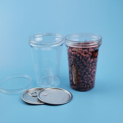 PET Transparent 27oz 800ml Screwed Plastic Food Jars