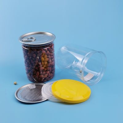 0.5l PET Easy Open Aluminum Seal Plastic Food Jars