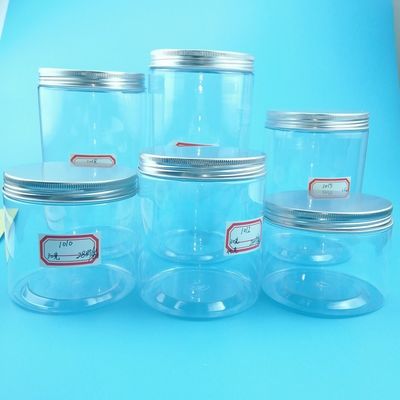Wide Mouth 100mm Diamater Plastic Screw Cap Jars For Candy