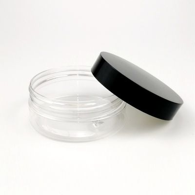Black Screw Cap Plastic Cream Jars Screen Printing
