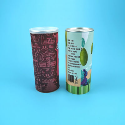 CMYK Composite Paper Tube Packaging For Nuts Candy