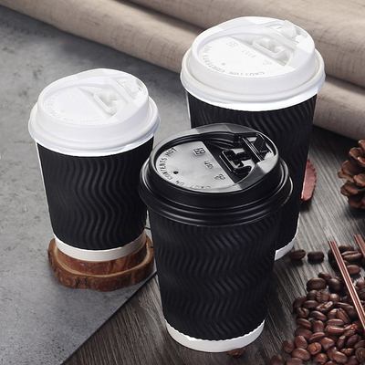 FDA 90mm Diameter Paper Disposable Cups For Hot Drinks