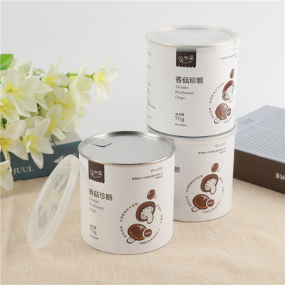 Paper Composite Plastic Food Cans Retractable Kraft Paper Tube Packaging