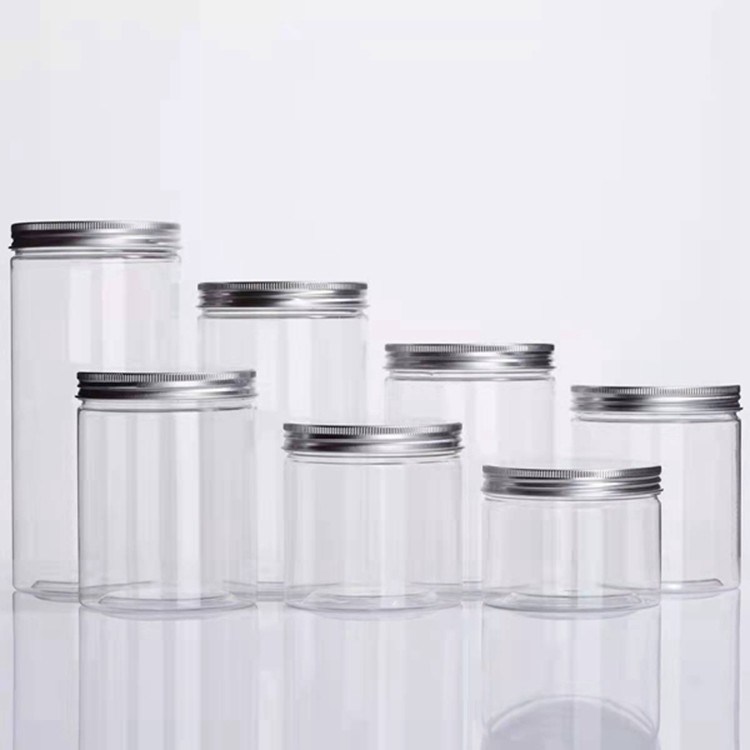 1oz 2oz 4oz 8oz Clear Plastic Jars Food Storage PET Straight Sided With
