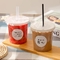 Disposable 8oz Clear Plastic Dessert Cup Ice Cream Boba Container Logo Custom