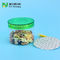 1460ml Food Grade Cookie Clear Plastic Jars White Lids