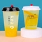Eco - Friendly 16oz Disposable Bubble Tea Cups Clear Plastic Cups