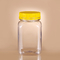 BPA Free 320ml Plastic Food Jars Airless Square Honey Bottle With Lid