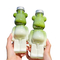 Bear Plastic Screw Bottles For Juice Bubble Tea Voss Black 100ml