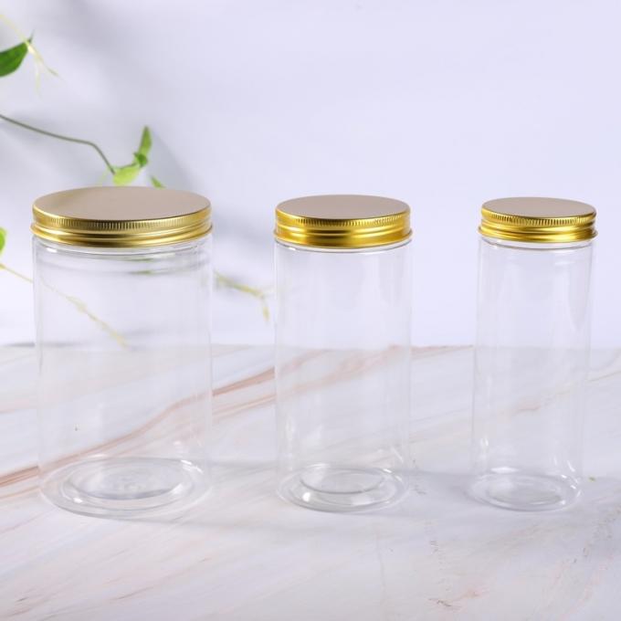 800ML 85mm Diameter Caliber Golden Plastic Screw Cap Jars