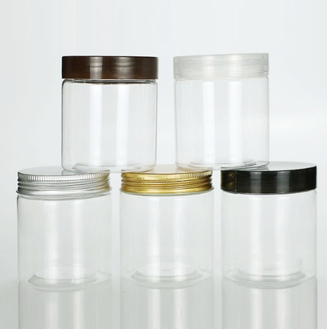 800ML 85mm Diameter Caliber Golden Plastic Screw Cap Jars